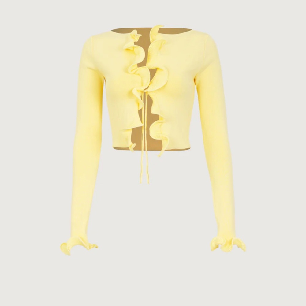 SAME Los Angeles- RUFFLE HEM TOP
- Butter Yellow